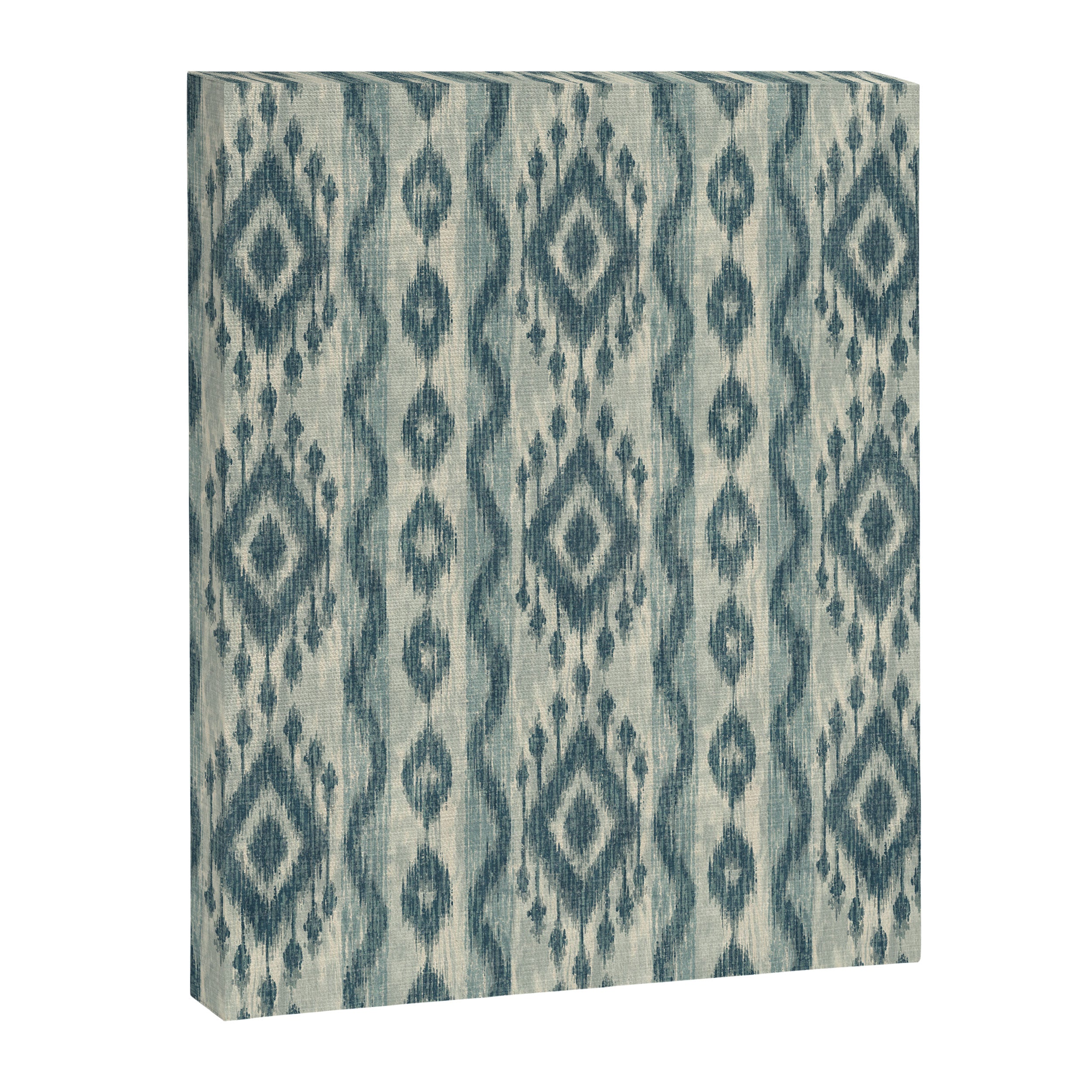 Coastal Ikat Stripe - weathered blue Canvas Print Gallery Image 8