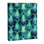 Cosmic UFO - Galactic Green Canvas Print Gallery Image 8