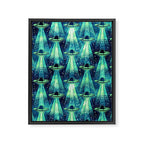 Cosmic UFO - Galactic Green Framed Canvas Print Gallery Image 8