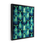 Cosmic UFO - Galactic Green Framed Canvas Print Gallery Image 2