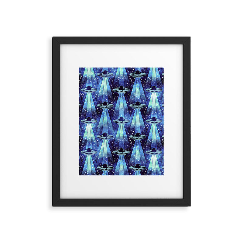 Cosmic UFO - mysterious blue flash Framed Art Print Gallery Image 6