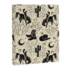 Cowboys and Cacti - cream and black Canvas Print Gallery Image 8