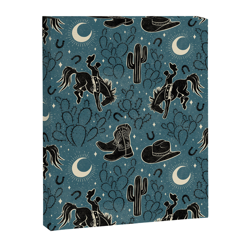 Cowboys and Cacti - midnight Canvas Print Gallery Image 8
