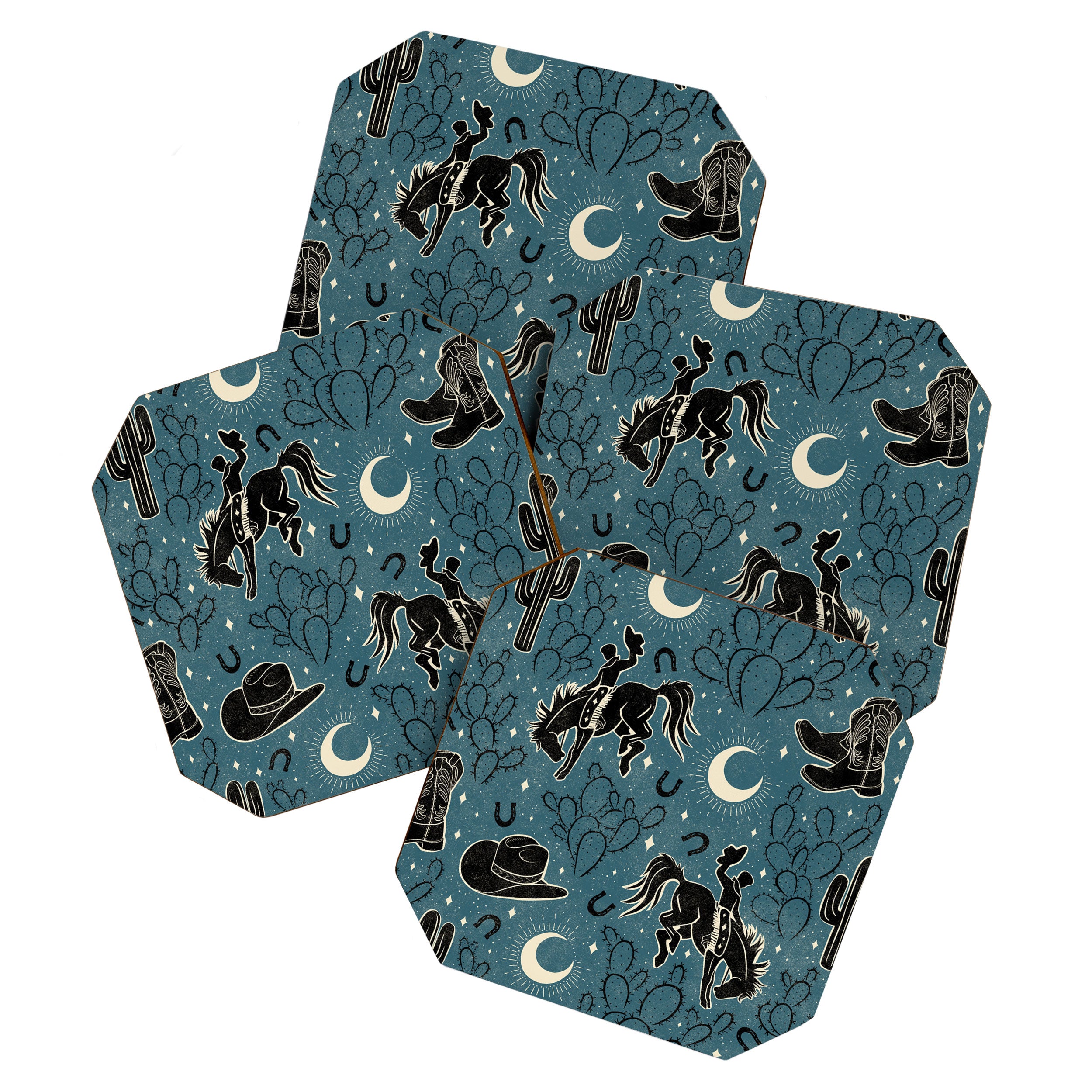 Cowboys and Cacti - midnight Coaster Gallery Image 1