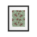 Cowboys and Cacti - sage Framed Art Print Gallery Image 6