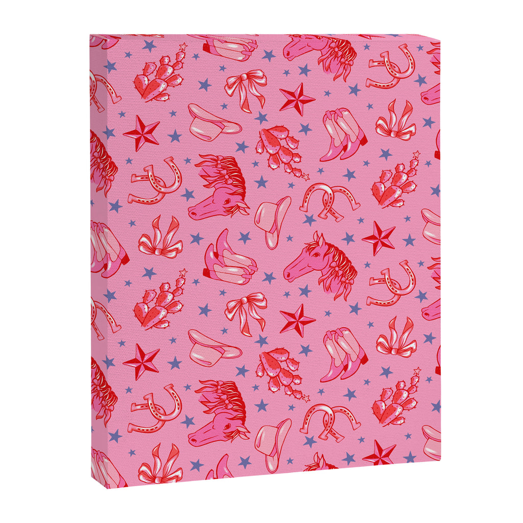 Cowgirl Christmas - pink and red Canvas Print Gallery Image 8