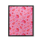 Cowgirl Christmas - pink and red Framed Canvas Print Gallery Image 8