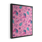 Cowgirl Christmas - pink and teal Framed Canvas Print Gallery Image 2