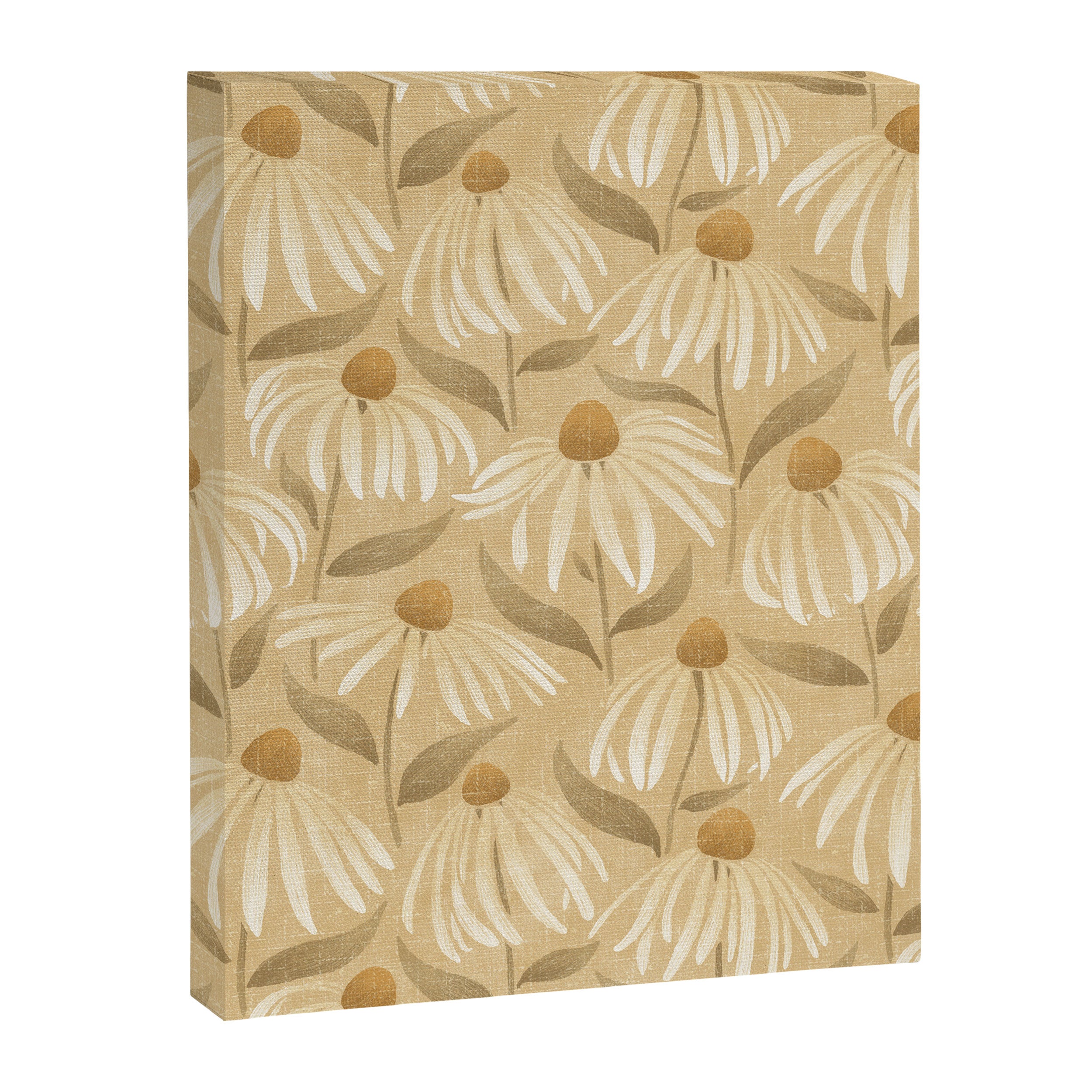 Dancing Daisies - gold Canvas Print Gallery Image 8