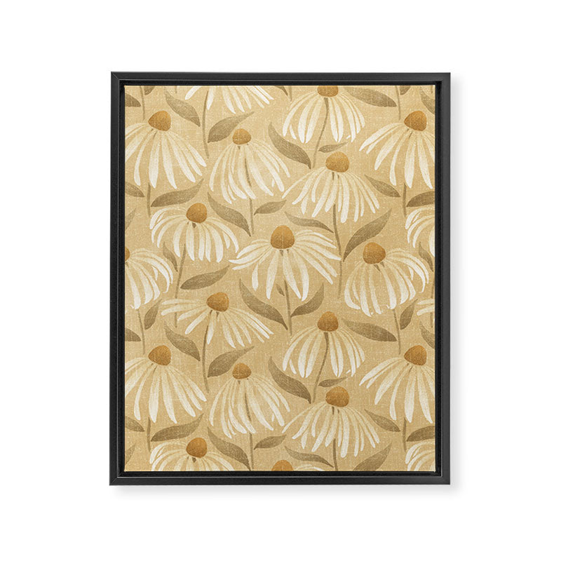 Dancing Daisies - gold Framed Canvas Print Gallery Image 8