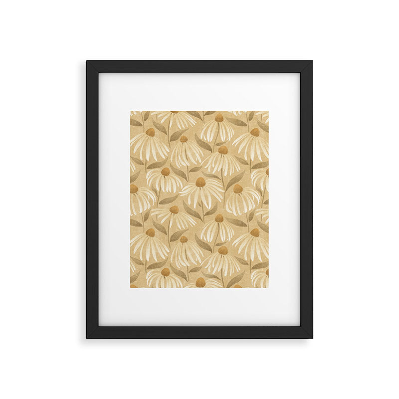 Dancing Daisies - gold Framed Art Print Gallery Image 6