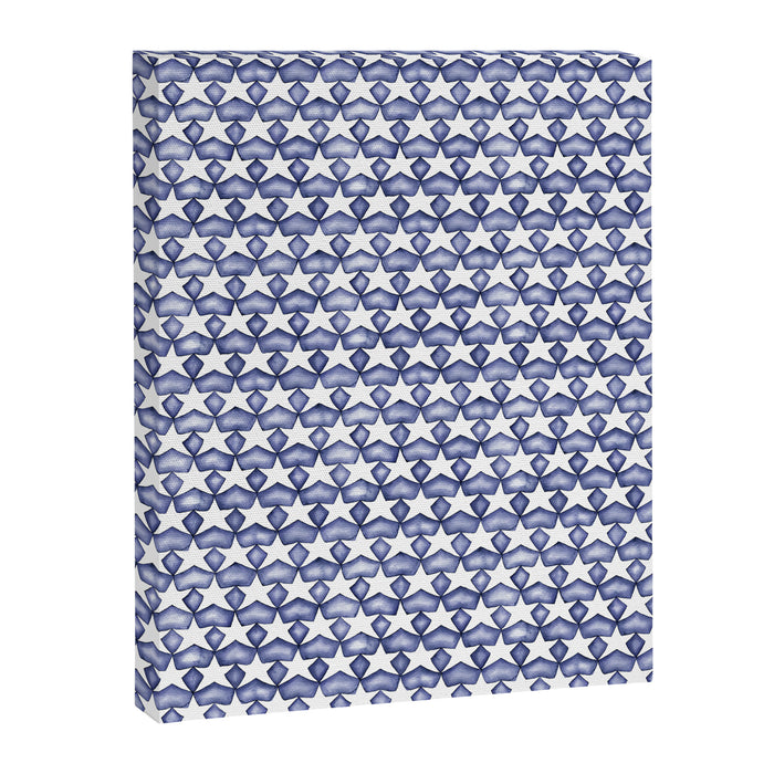 Dark Indigo Stars Canvas Print Gallery Image 1
