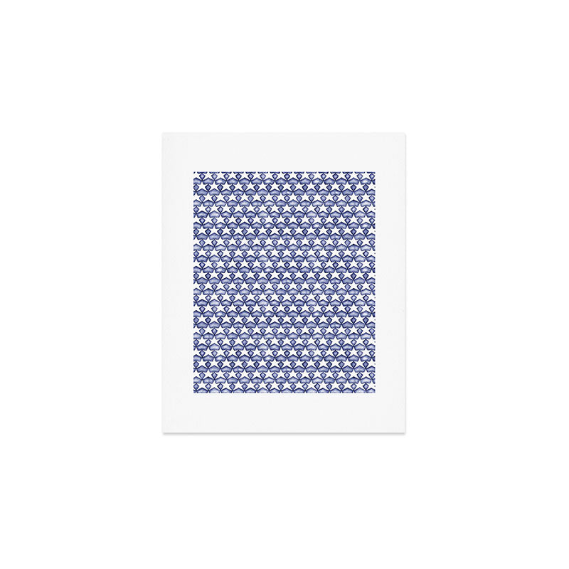 Dark Indigo Stars Art Print Gallery Image 1