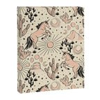 Desert Unicorn - Black, peach pink, and cream Canvas Print Gallery Image 8