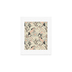 Desert Unicorn - Black, peach pink, and cream Art Print Gallery Image 1