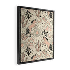 Desert Unicorn - Black, peach pink, and cream Framed Canvas Print Gallery Image 2