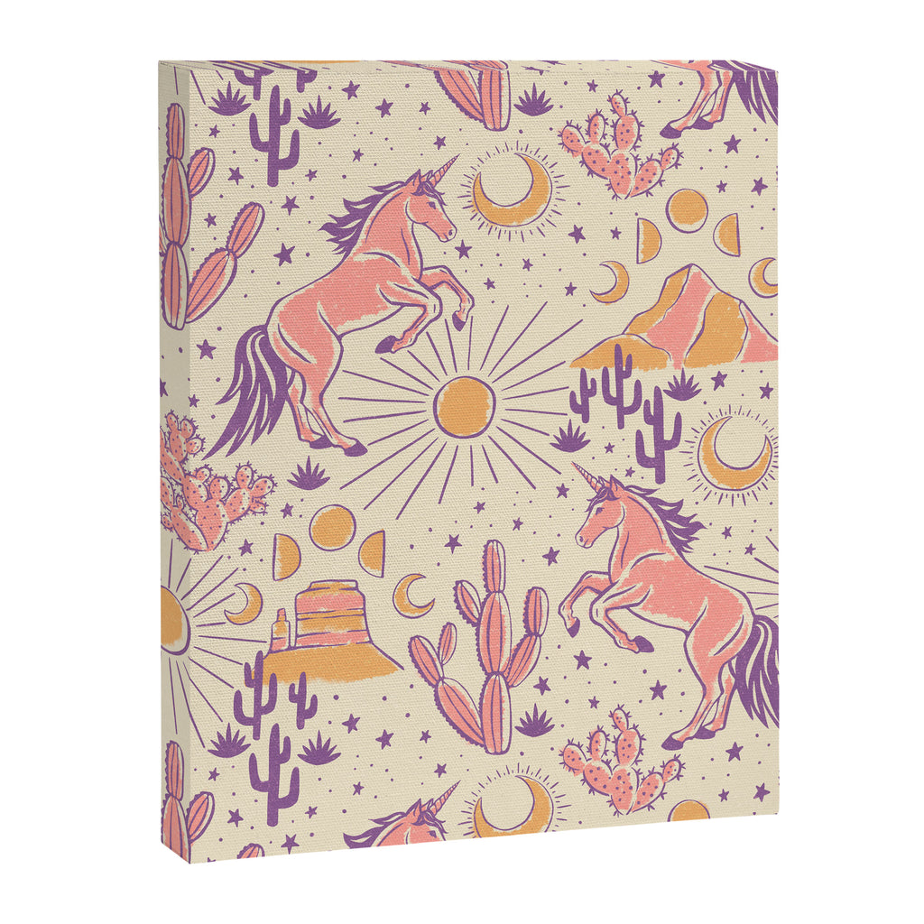 Desert Unicorn - Purple, pink, and gold Canvas Print Gallery Image 8