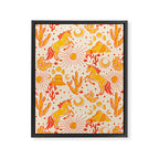 Desert Unicorn - yellow and red-orange Framed Canvas Print Gallery Image 8
