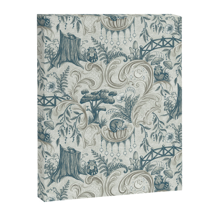 Fairytale Forest Raccoons - charming blue Canvas Print Gallery Image 1