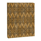 Feather Ikat - Marigold and black Canvas Print Gallery Image 8