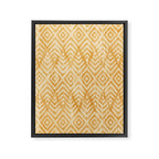 Feather Ikat - marigold and cream  Framed Canvas Print Gallery Image 8