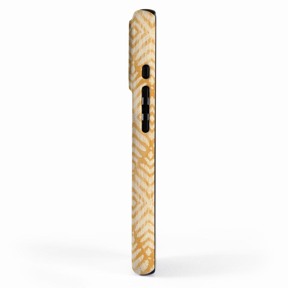 Feather Ikat - marigold and cream  iPhone Case Gallery Image 2