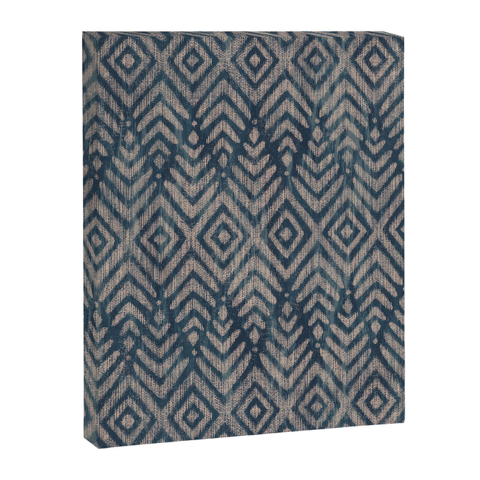 Feather Ikat - midnight desert Canvas Print Gallery Image 1
