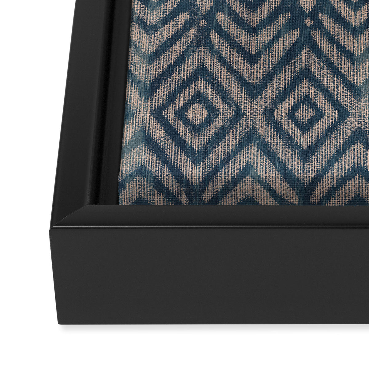 Feather Ikat - midnight desert Framed Canvas Print Gallery Image 3