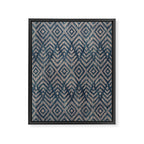 Feather Ikat - midnight desert Framed Canvas Print Gallery Image 8