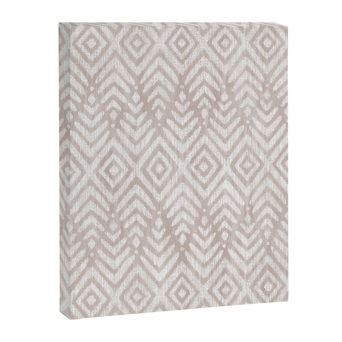 Feather Ikat - Taupe Canvas Print Gallery Image 1