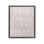 Feather Ikat - Taupe Framed Canvas Print Gallery Image 8