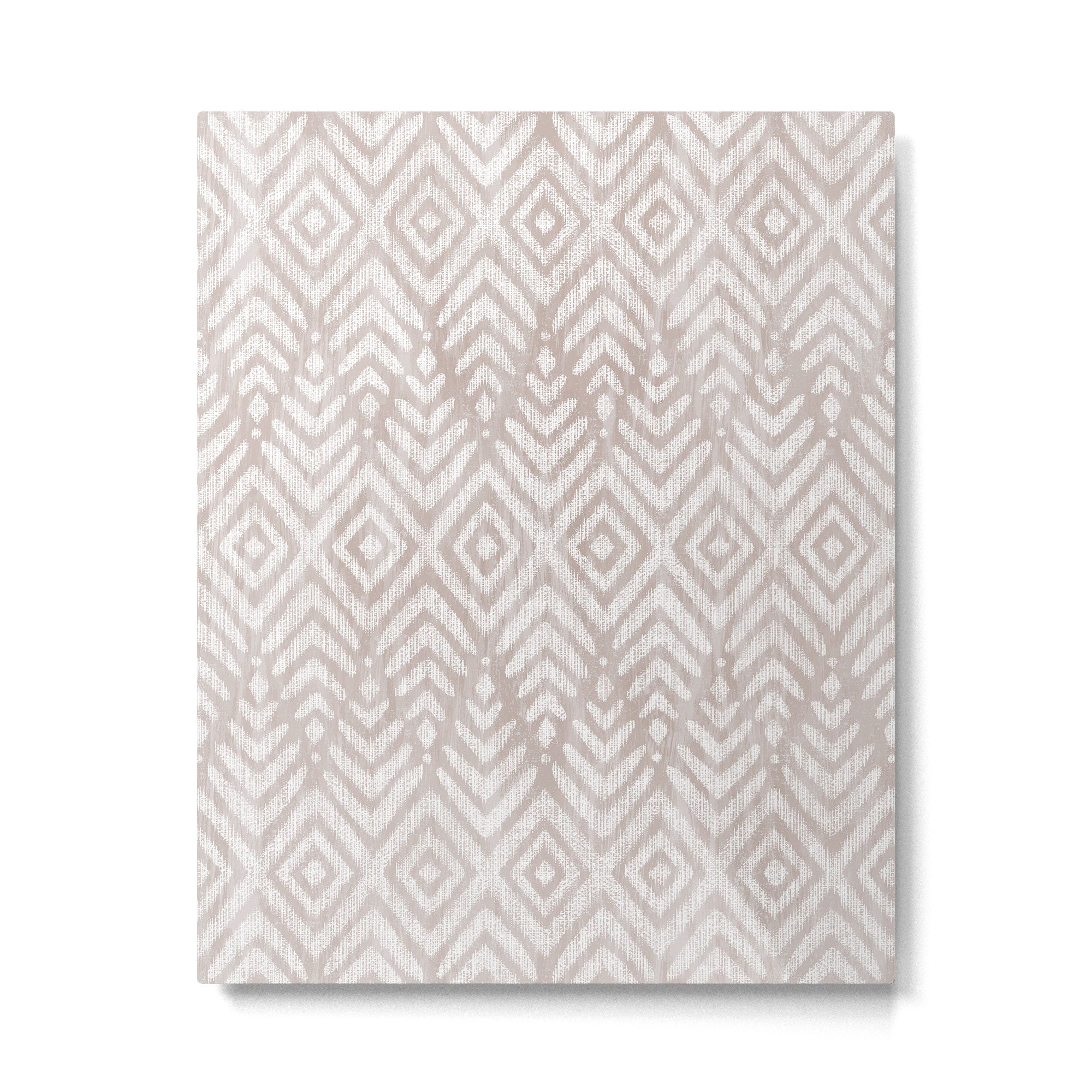 Feather Ikat - Taupe Metal Print Gallery Image 6