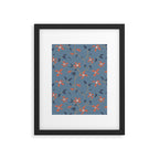 Floral Clematis Vine - Indigo Sunset Framed Art Print Gallery Image 6
