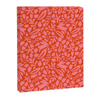 Folk Art Bunnies - Tomato and Pink Canvas Print Gallery Image 8