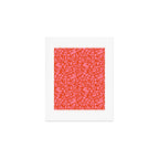 Folk Art Bunnies - Tomato and Pink Art Print Gallery Image 1