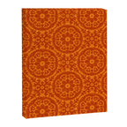 Folk Art Mandala - orange and red Canvas Print Gallery Image 8