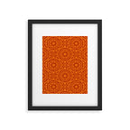 Folk Art Mandala - orange and red Framed Art Print Gallery Image 6