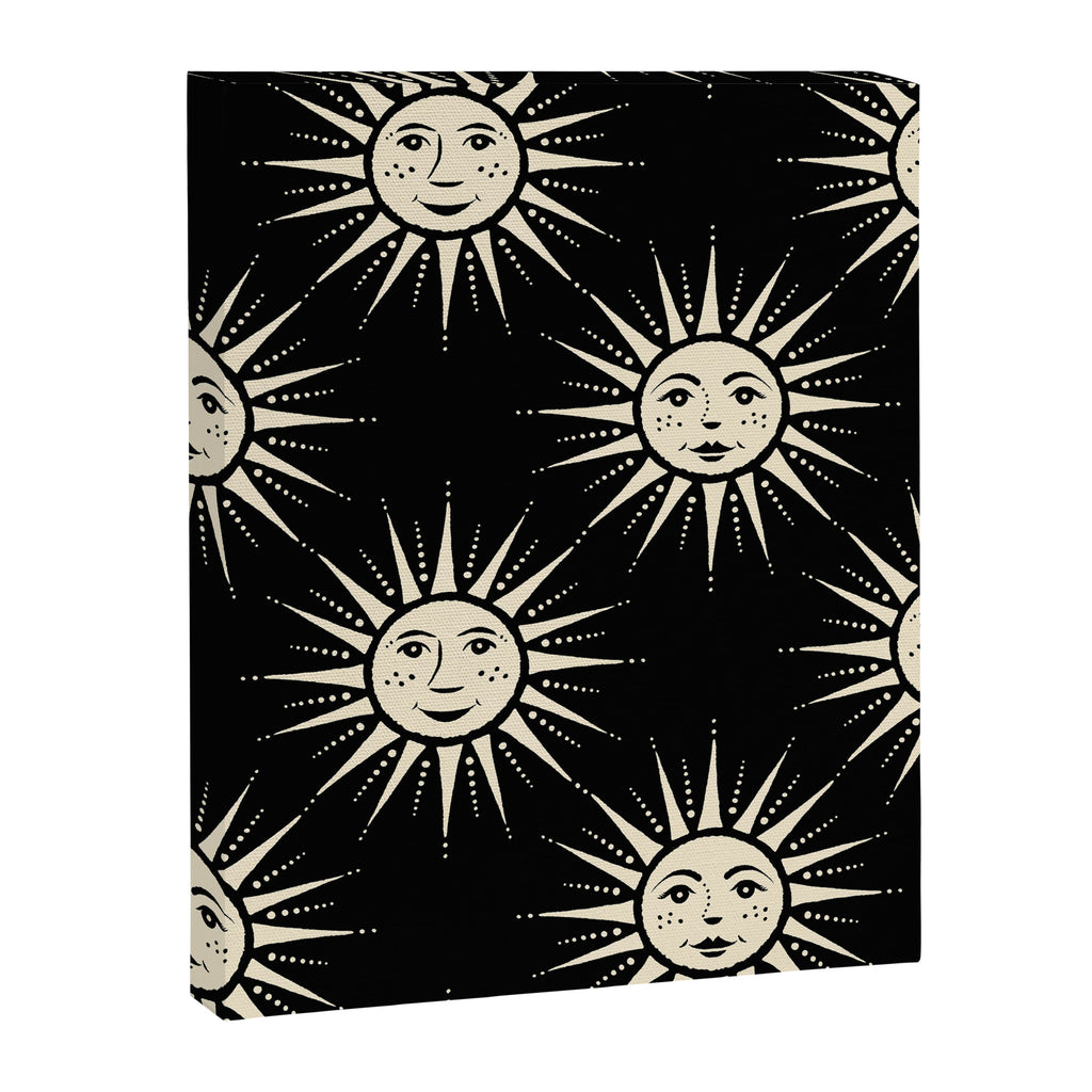 Freckled Suns - black and cream Canvas Print Gallery Image 8
