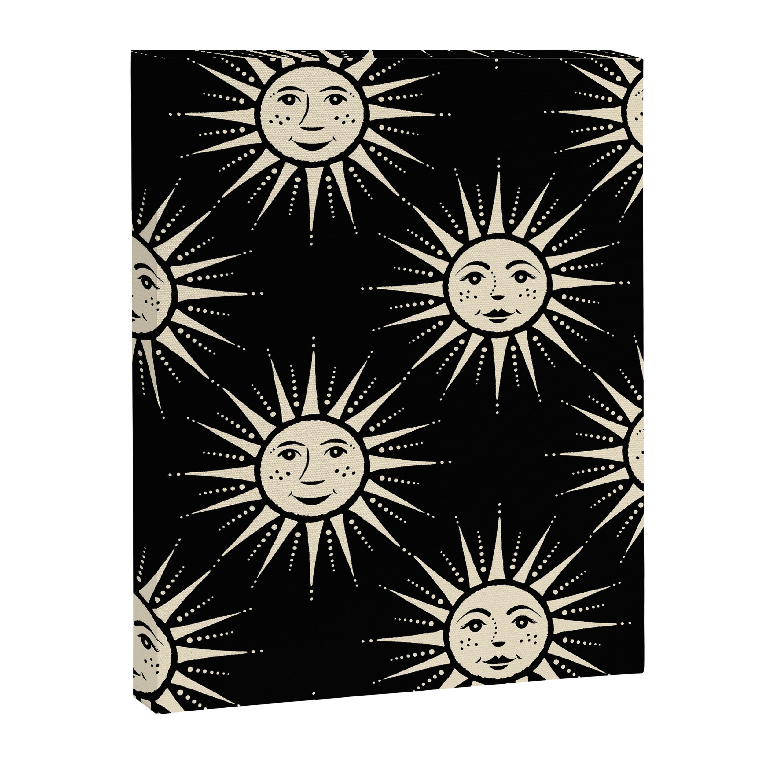 Freckled Suns - black and cream Canvas Print Gallery Image 8