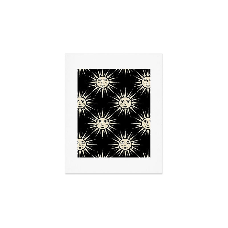 Freckled Suns - black and cream Art Print Gallery Image 1