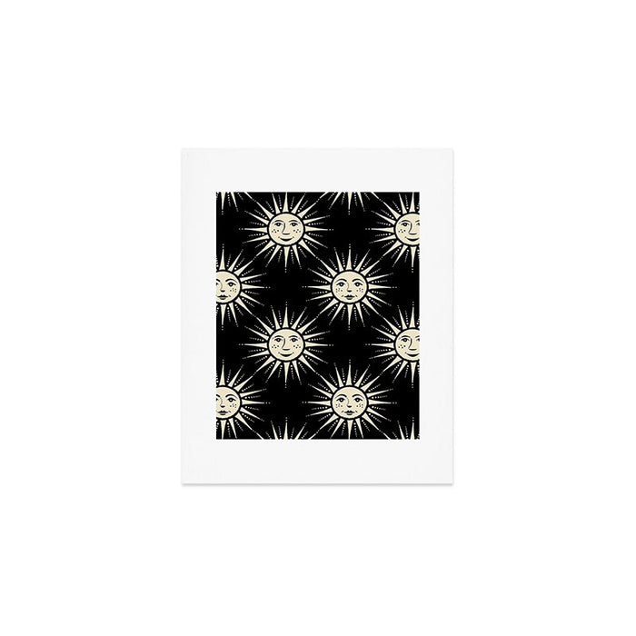 Freckled Suns - black and cream Art Print Gallery Image 1