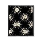 Freckled Suns - black and cream Framed Canvas Print Gallery Image 8