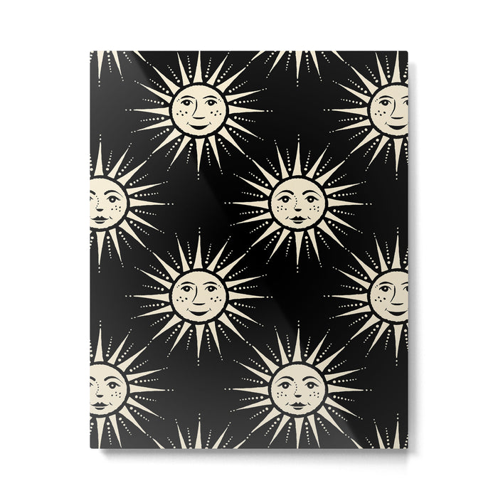 Freckled Suns - black and cream Metal Print Gallery Image 1