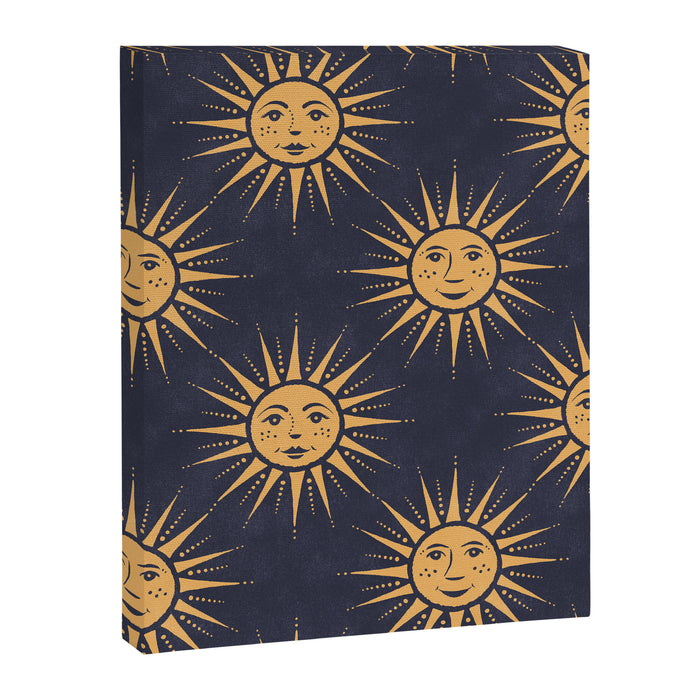 Freckled Suns - blue and gold Canvas Print Gallery Image 1
