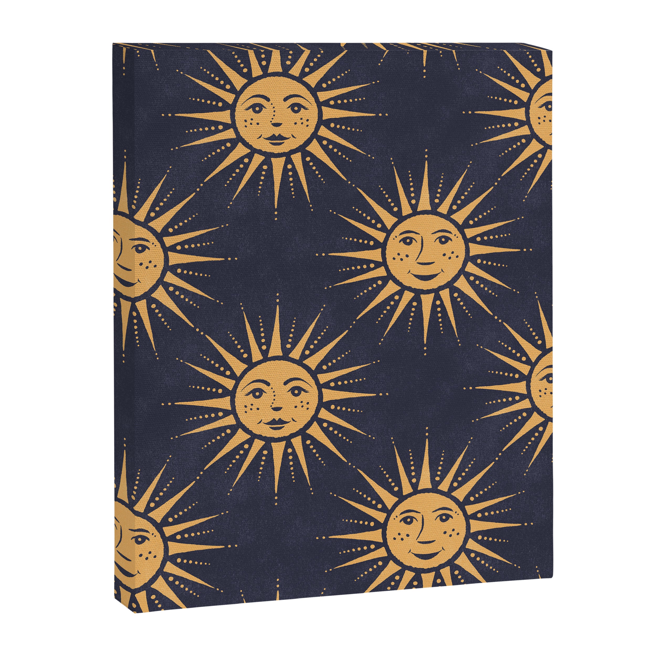 Freckled Suns - blue and gold Canvas Print Gallery Image 8