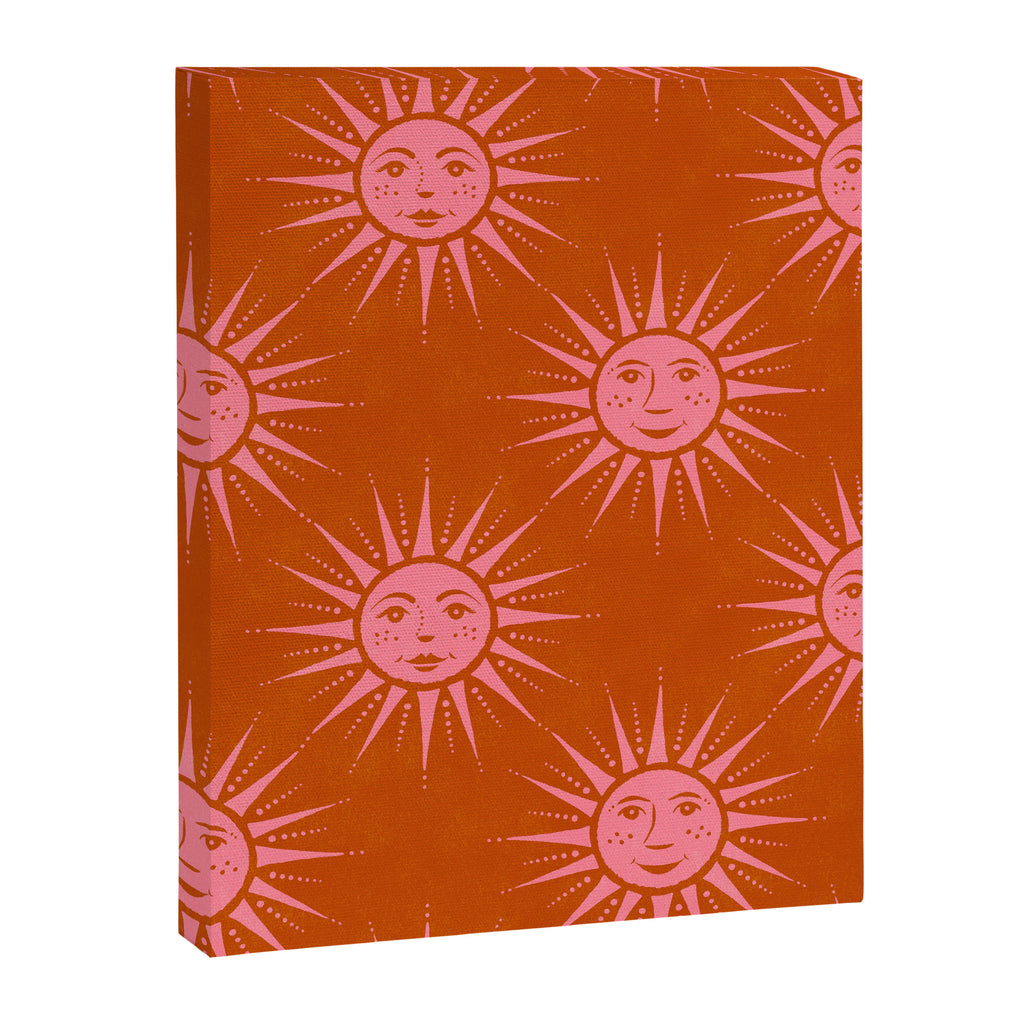 Freckled Suns - pink and rust Canvas Print Gallery Image 8