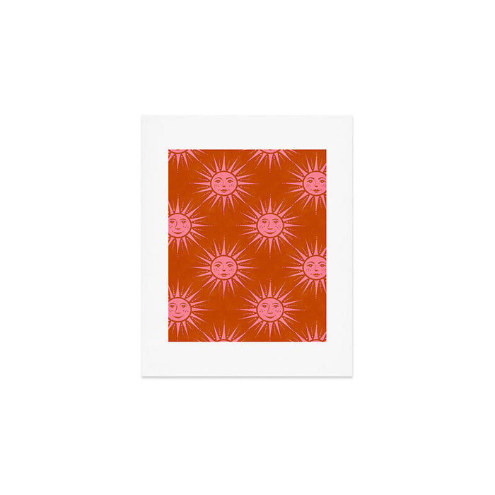 Freckled Suns - pink and rust Art Print Gallery Image 1