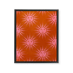 Freckled Suns - pink and rust Framed Canvas Print Gallery Image 8