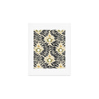 Froggie Ogee - black, moss green, and cream Art Print Gallery Image 1