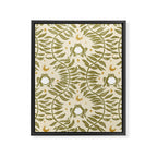 Froggie  Ogee - moss green and cream Framed Canvas Print Gallery Image 8